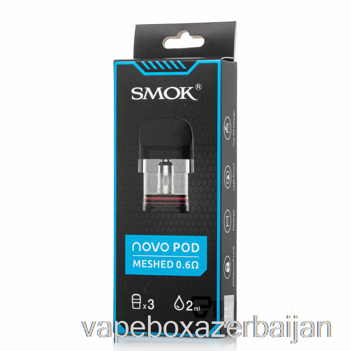 Vape Box Azerbaijan SMOK NOVO Replacement Pod Cartridges 0.6ohm Novo Pods